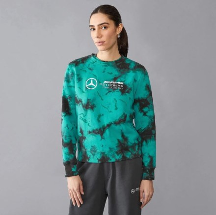 Dámská mikina Mercedes Wmns Mapf1 FW Tie Dye Crew Neck Sweatshirt Multicolor_4