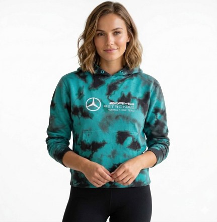 Dámská mikina Mercedes Wmns Mapf1 FW Tie Dye Hoodie Multicolor_3