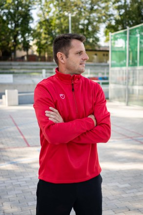 Pánská mikina PlayerLayer 1/4 Zip MidLayer Scarlet Red_5