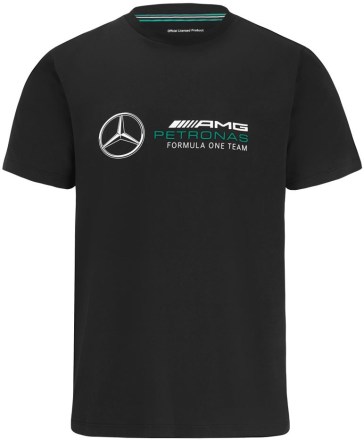 Triko Mercedes Men F1 FW Large Logo T-Shirt Black_1