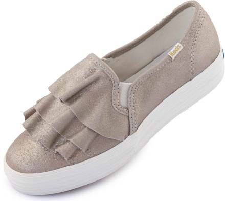 Ruffle Glitter Suede Champagne_1