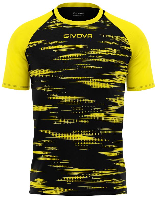 Sportovní triko GIVOVA Pixel black-yellow|M