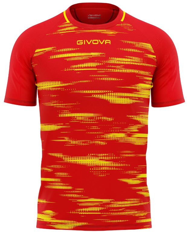 Sportovní triko GIVOVA Pixel red-yellow|XL