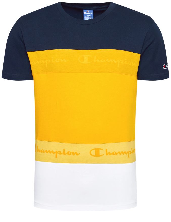 Pánské triko Champion Shirt Navy-Yellow-White|S
