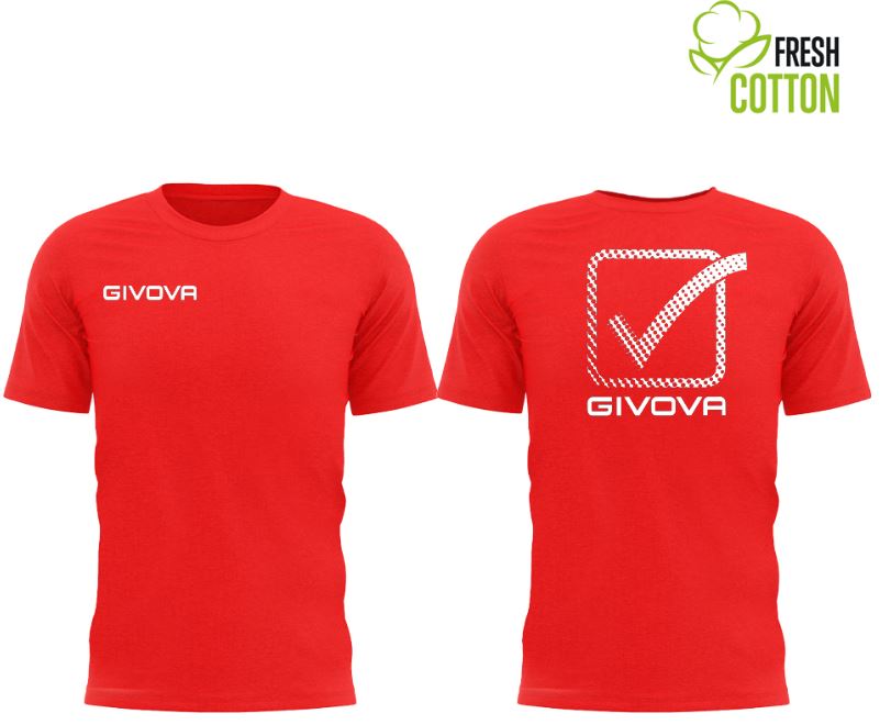 Bavlněné triko Givova Cubo Red|XL