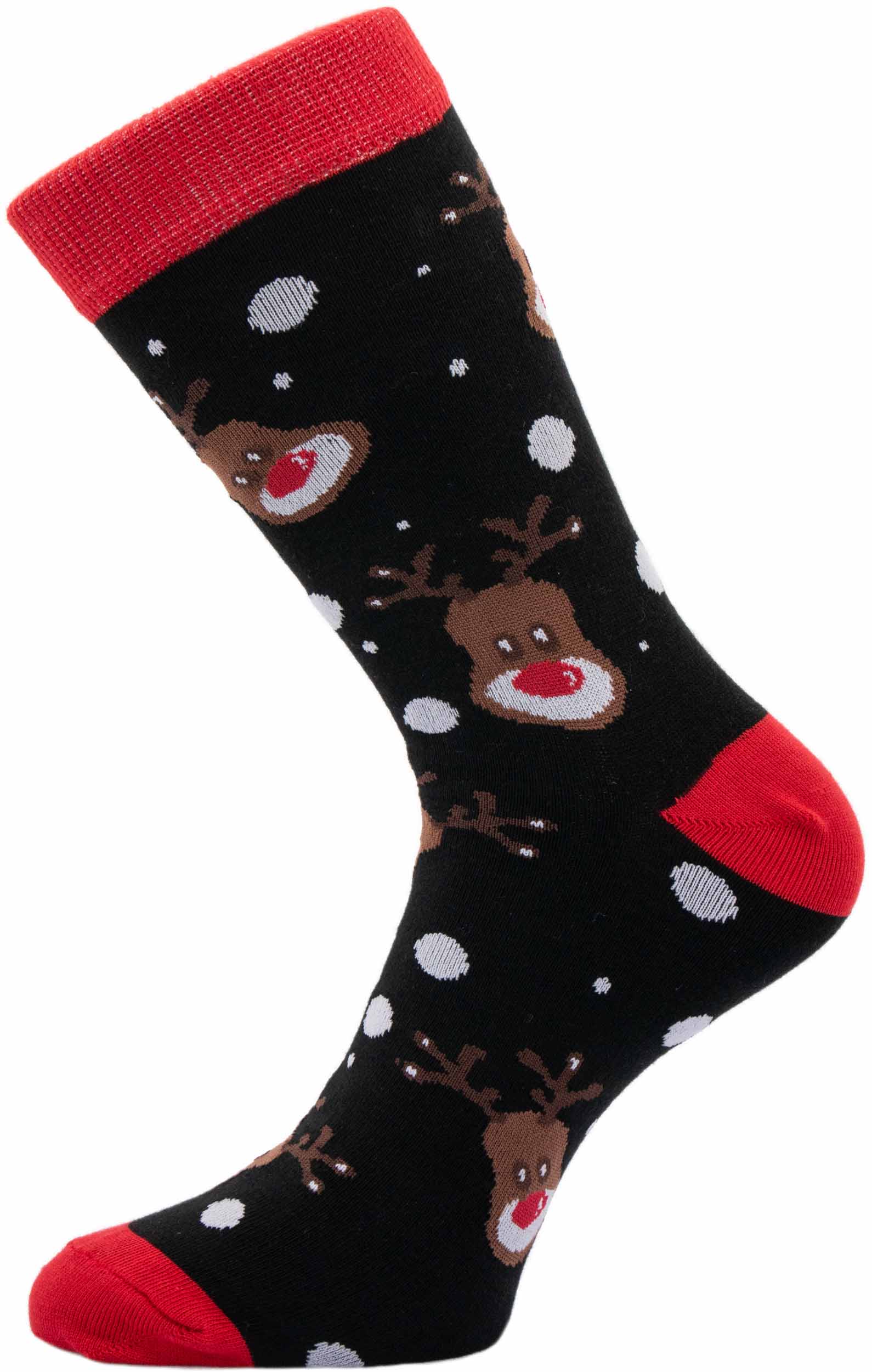 Pánské vánoční ponožky Sobi černé 42-46