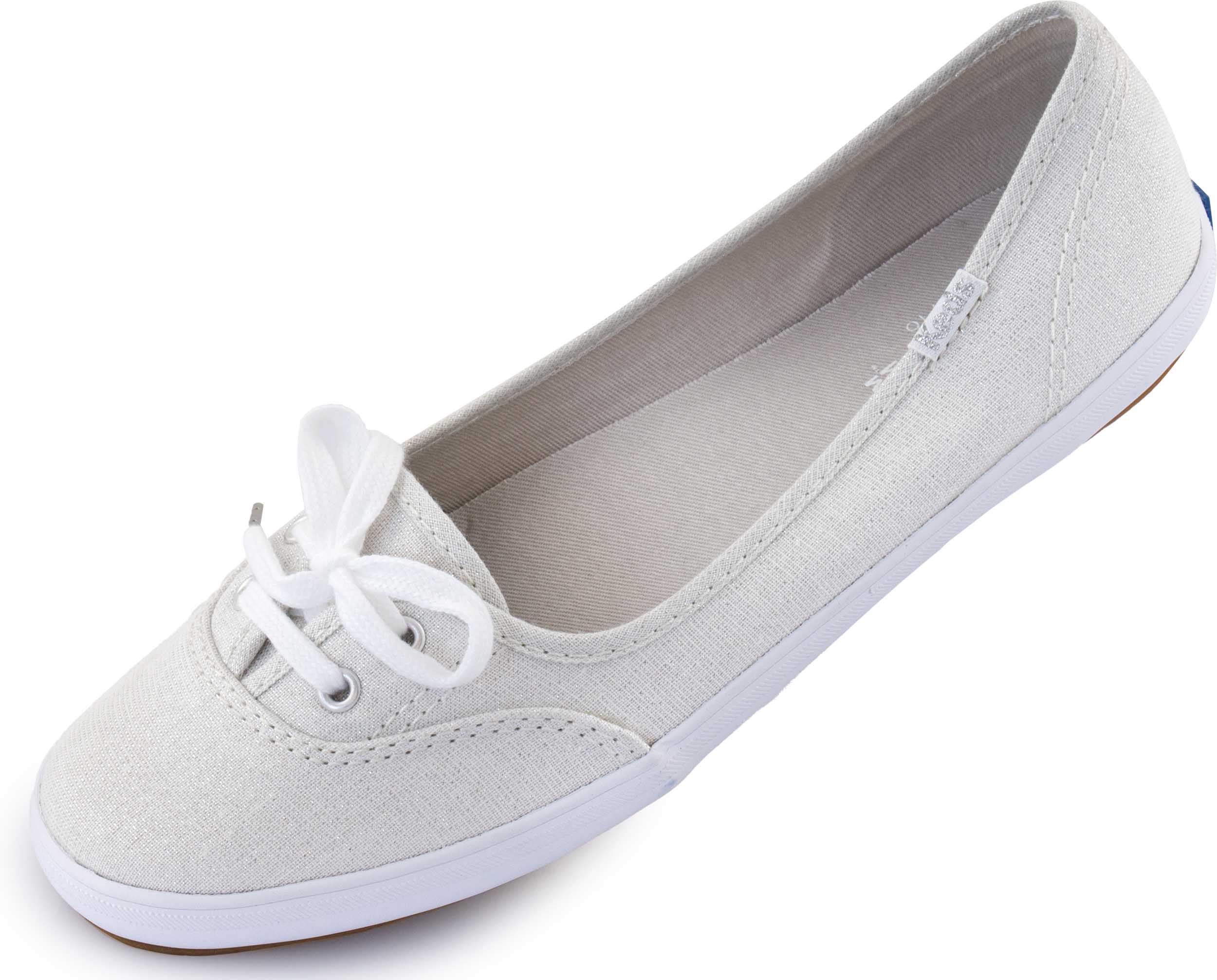Boty Keds Teacup Lurex Stripe Silver